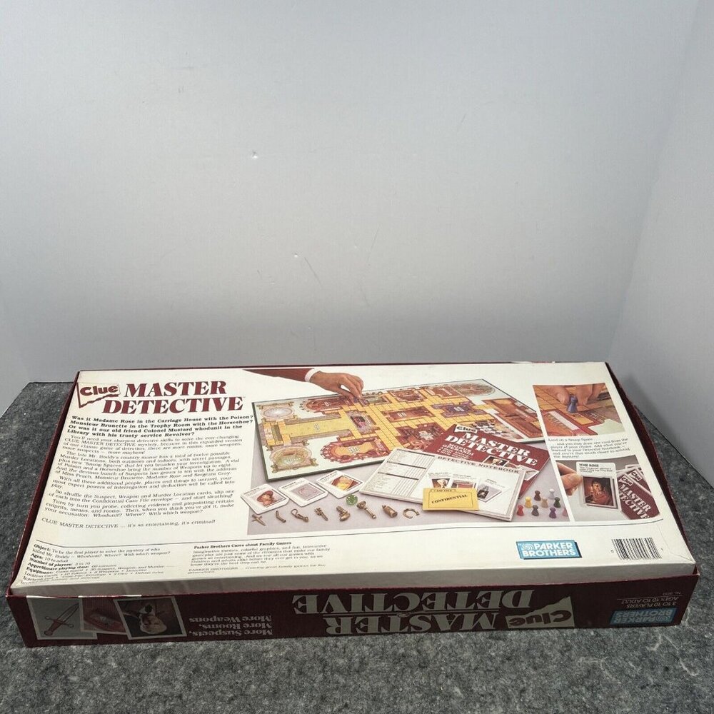 CLUE Master Detective Parker Brothers Original 1988 Complete Brass Tone Weapons - Picture 9 of 16